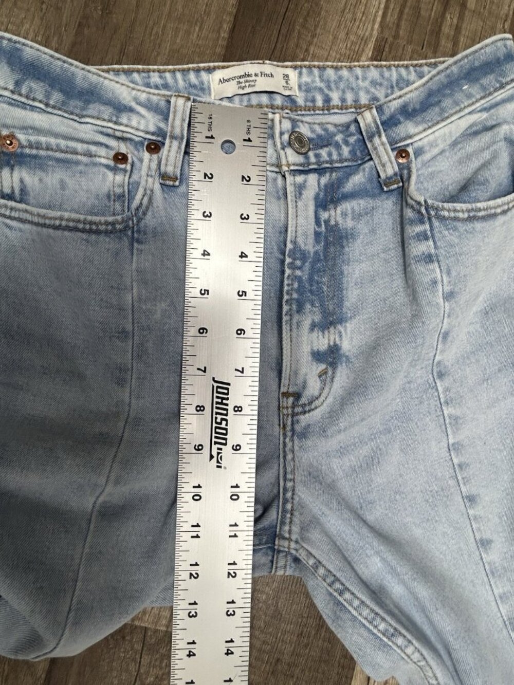 Abercrombie & Fitch Womens Jeans Sz 28/6L Long Tall Skinny High Rise Curve Love - Picture 9 of 10